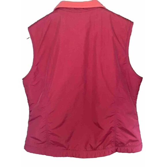 LL Bean Vest Women’s Large Reg Fit Red Fleece Lined Zip Pockets Gorp (read) - Picture 2 of 8